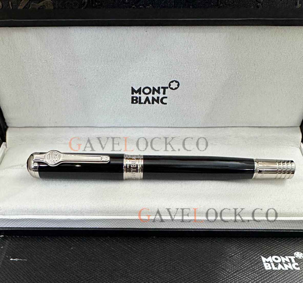 Replica Montblanc Muhammad Ali Black Silver Clip Rollerball Pen - Click Image to Close